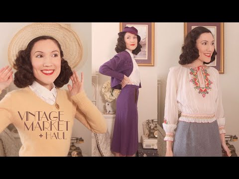 VLOG: Vintage Market + Haul | 1930s and 1940s | Carolina Pinglo