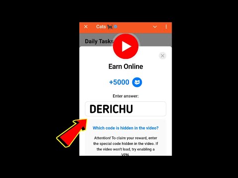 Earn Online Cats Code | Earn Online cats video code today 27 december