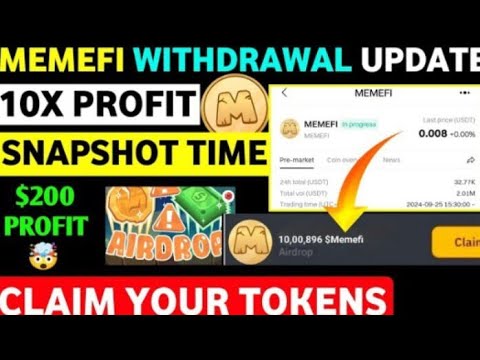 Extra $73 Profit🤑| Memefi Listing Date | Memefi Snapshot | Memefi New Update Today|Memefi Video Code