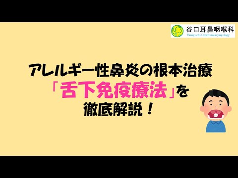 【花粉症・アレルギー性鼻炎の根本的治療】舌下免疫療法について現役耳鼻咽喉科医師が解説！