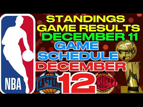 NBA TEAM STANDINGS | NBA GAME RESULTS DECEMBER 11,2024 | NBA GAME SCHEDULE DECEMBER 12, 2024