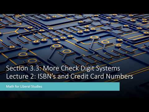 Math for Liberal Studies - Lecture 3.3.2 ISBN's and Credit Card Numbers