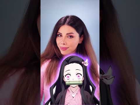 Anime hairtutorial-nezuko kamado(#demonslayer) hairstyle -Kimetsu no yaiba NO WIG!- #anime