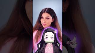 Anime hairtutorial-nezuko kamado(#demonslayer) hairstyle -Kimetsu no yaiba NO WIG!- #anime