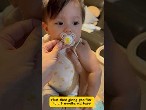 First time giving pacifier to 9 months old baby! #babyvlog