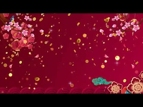 Beautiful Chinese style  red stage video background loop HD 4K | 红色中国风舞台背景4K循环