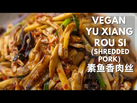 Vegan Yu Xiang Rou Si (shredded pork) - My first Sichuan dish to make at home in Chengdu!