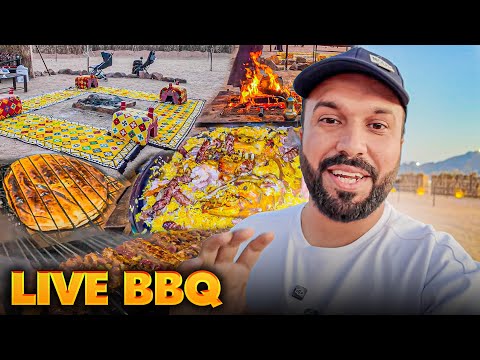 Live BBQ 🍖 & Mandi 🔥 Cooking in Wadi Jinn | Hajj Update 2025 | Group from USA 🇺🇸