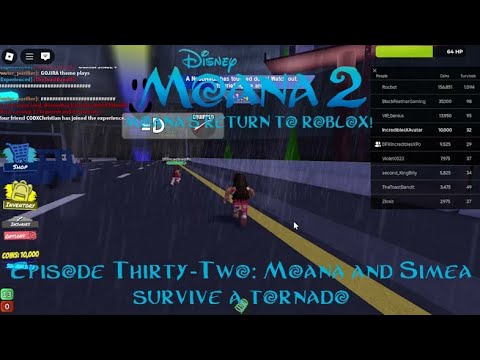 Moana's return to ROBLOX! Episode 32 | Moana and Simea survive a tornado