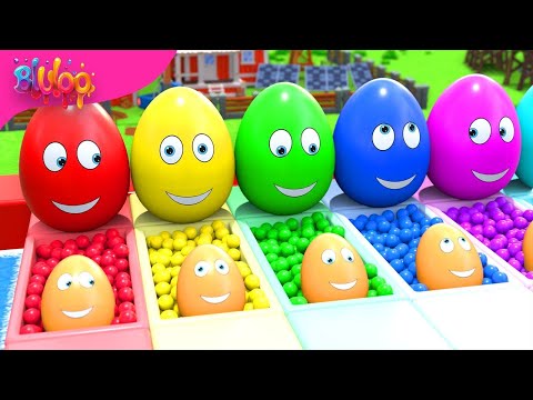 Surprise Eggs Kids Song | Colorful Eggs | BluLoo Nursery Rhymes & Kids Songs