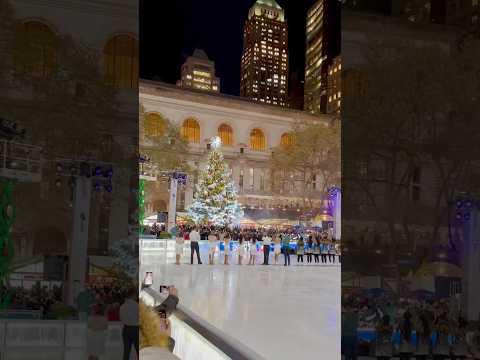 Bryant Park Christmas Tree lighting 2024 New York City