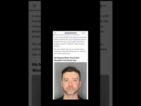 JUSTIN TIMBERLAKE'S MUGSHOT & COURT DATE