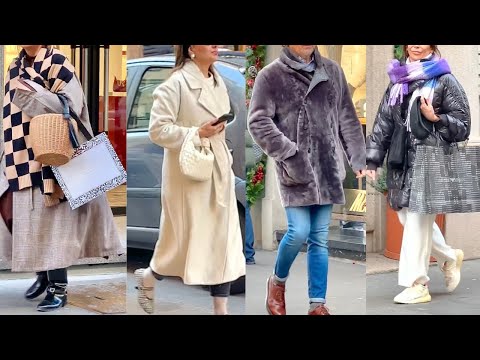 WINTER 2024 MILANESE ON SHOPPING WALK 🇮🇹MILAN STREET FASHION ❄️ITALIAN STREET STYLE #vanityfair