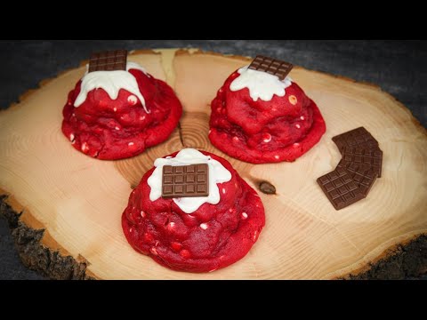 Red velvet cookies: the best nyc red velvet cookies with Cream Cheese Filling |cookies |NYC COOKIES