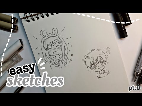 cute random anime character chibies easy sketches ✨ 10+  #drawing #anime