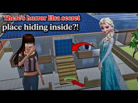 There's a horrible Elsa رعب إلسا secret place hiding inside Sakura School Simulator