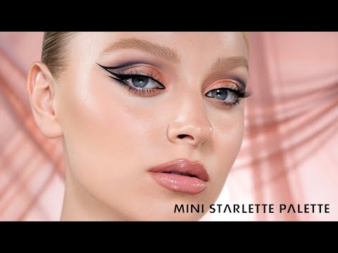 Feminine Graphic Wing look ft the NEW MINI STARLETTE EYESHADOW PALETTE| Natasha Denona Makeup