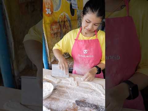 Animal-shaped donuts making by a 17-year-old donut master / Thai street food