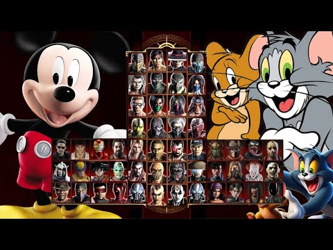 Mortal Kombat 9 - MICKEY MOUSE & TOM & JERRY - Expert Tag Ladder - Gameplay @(1080p) - 60ᶠᵖˢ ✔