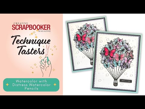 Watercolor with Ranger Tim Holtz Distress Watercolor Pencils - Technique Tasters #356