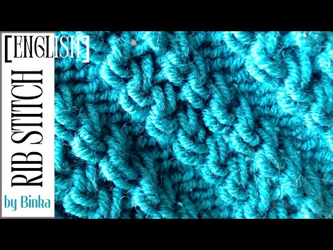 [English] Chunky Rib Stitch. How to knit.