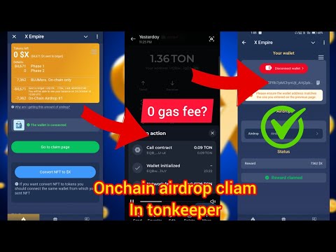 X Empire Token Airdrop On chain Claim Ton Keeper | X Empire Token Withdraw In Ton Keeper Gas Fees ?