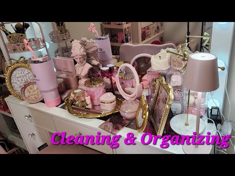 Cleaning & Organizing My Coquette 🎀Beauty Room 💗