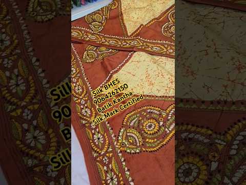 Batik Kantha Pure Silk Sarees #bishnupurisilk #silkclothing#viral #followers @silkbhes