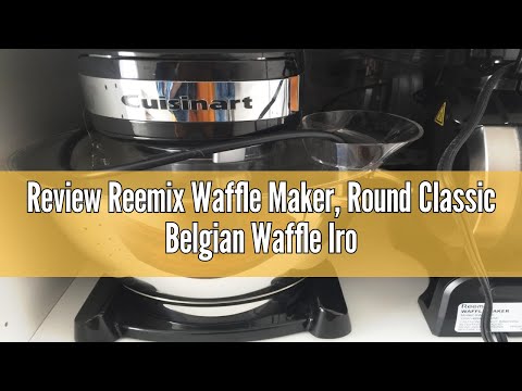 Review Reemix Waffle Maker, Round Classic Belgian Waffle Iron with 180°Rotating Design, Nonstick Pla