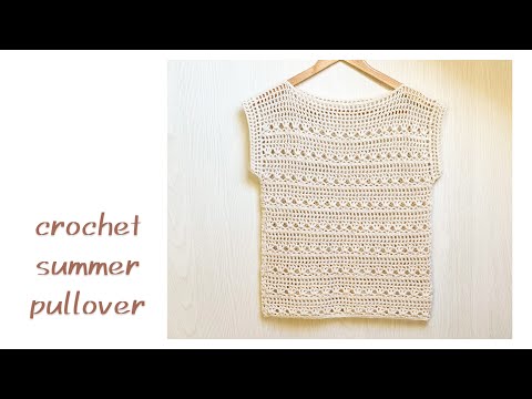 [Simple sleeves] How to crochet a pretty pullover