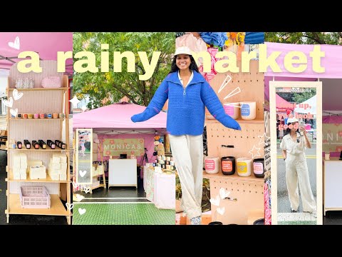 this market didn't go as expected....a rainy pop-up shop experience // small business owner vlog