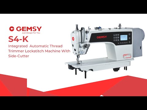 Gemsy S4-K- Integrated Automatic Thread Trimmer Lockstitch with Side-cutter Sewing Machine