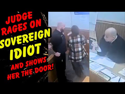 Judge RAGES on SOVEREIGN IDIOT In Front of Kids Visiting the Court...WHAT A SHOW!