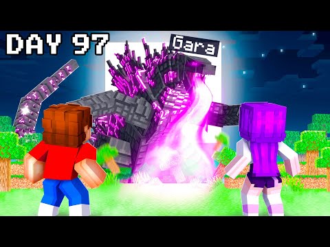 Surviving 99 Years as a GODZILLA in Minecraft!