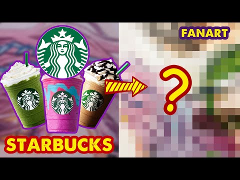 How To Draw Starbucks Into Semi Realistic Characters | Huta Chan