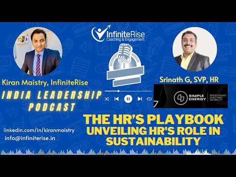 Leadership Insights: Unlocking HR's Role in Sustainability | Srinath, SVP, HR of #simpleenergy