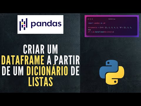 Pandas Tutorial | Como criar um DataFrame de Dicionário de Listas