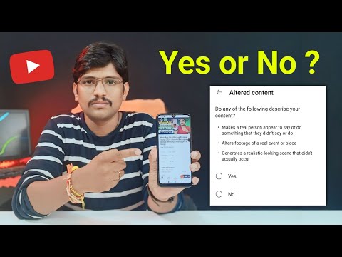 YouTube Altered Content Telugu | YouTube New Setting in YT Studio App 2024 | New Update Today ✅