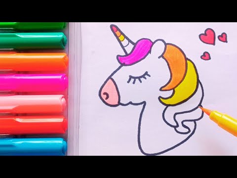 Drawing and Painting  Unicorn for Kids & Toddlers | Simple Drawing, Coloring #drawing