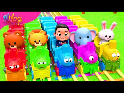 Train Choo Choo Song | Colorful Train | BluLoo Nursery Rhymes & Kids Songs