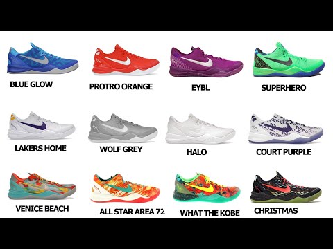 EVERY PAIR OF NIKE KOBE 8 WITH NAMES