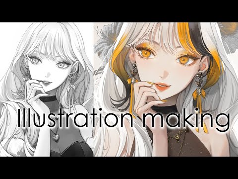 グリザイユ画法-Illustration making イラストメイキング