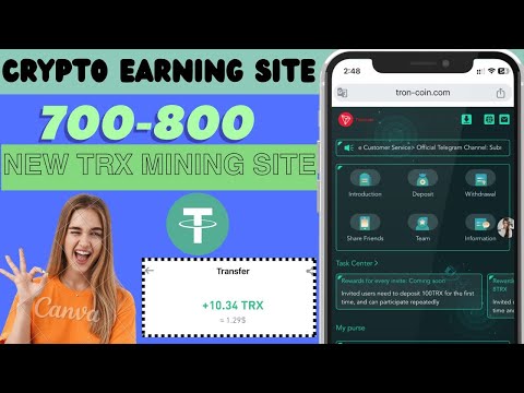 Tron-COIN New Mining site | longtime trusted income trx site Tron-COIN | best free earning apps