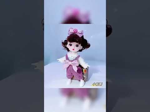 BJD  Mini Dolls Baby 3D Big Eyes Beautiful DIY Toy Doll with Clothes Dress Up Fashion Doll for Girls