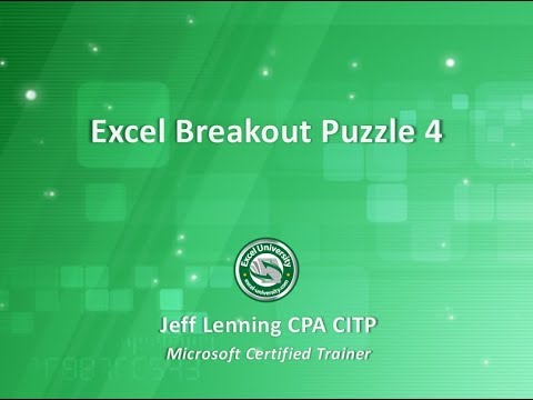 Excel Breakout Puzzle 4