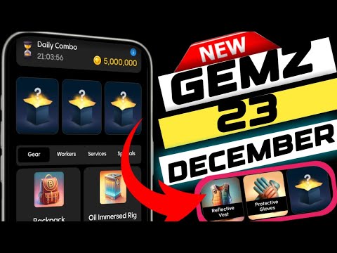 gemz daily combo today 23 december | gemz | gemz today combo card | gemz daily combo #gemz