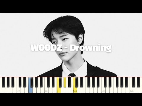 WOODZ - Drowning 피아노 반주 튜토리얼 | piano tutorial | 코드 카피 | 밴드 악보 | 코드반주법 | 우즈 드라우닝 피아노 커버