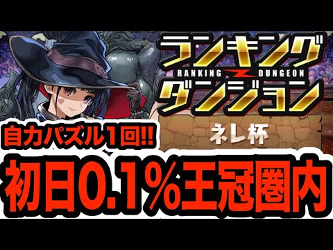 【初日0.1%】パズル1回で王冠余裕？ランダン『ネレ杯』の神編成がこちら【パズドラ】