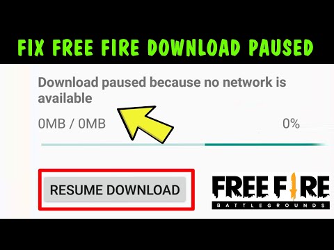 Download Paused Because No Network is Available Free Fire Error | Game Files Not Download Problem