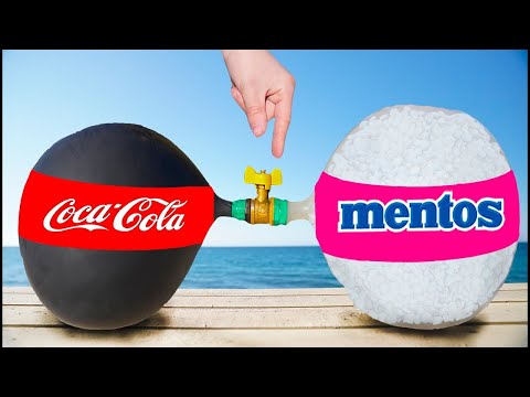 Experiment: the Balloon of Coca Cola VS the Balloon of Mentos